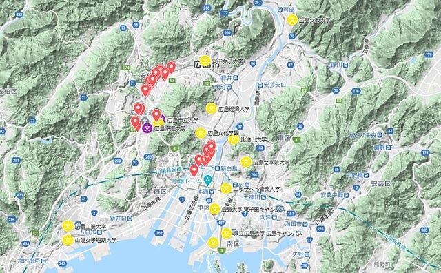 広島市立大学・広島修道大学生向け賃貸物件・便利な周辺施設等の情報